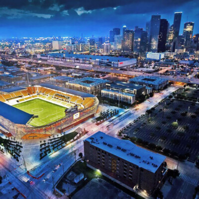 Aerial Of BBVA Compass Stadium in Houston